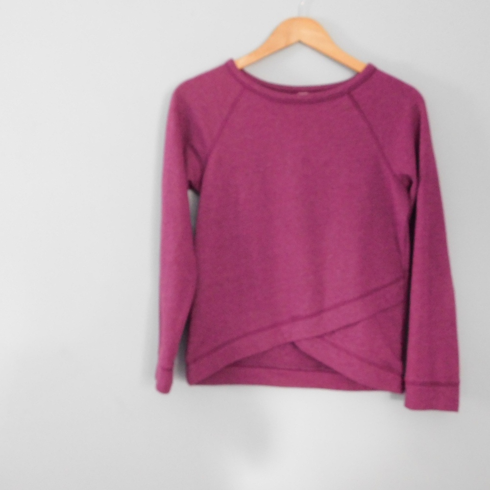 Old Navy girls sweatshirt purple maroon athletic